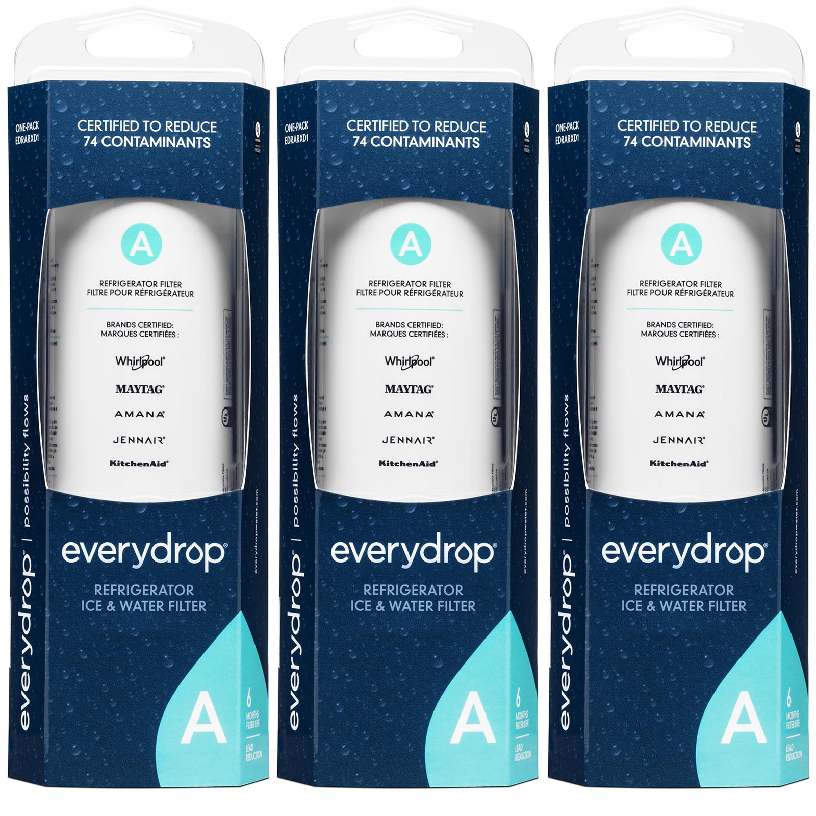EveryDrop® by Whirlpool Filter A ,Ice and Refrigerator Water Filter A, EDRARXD1
